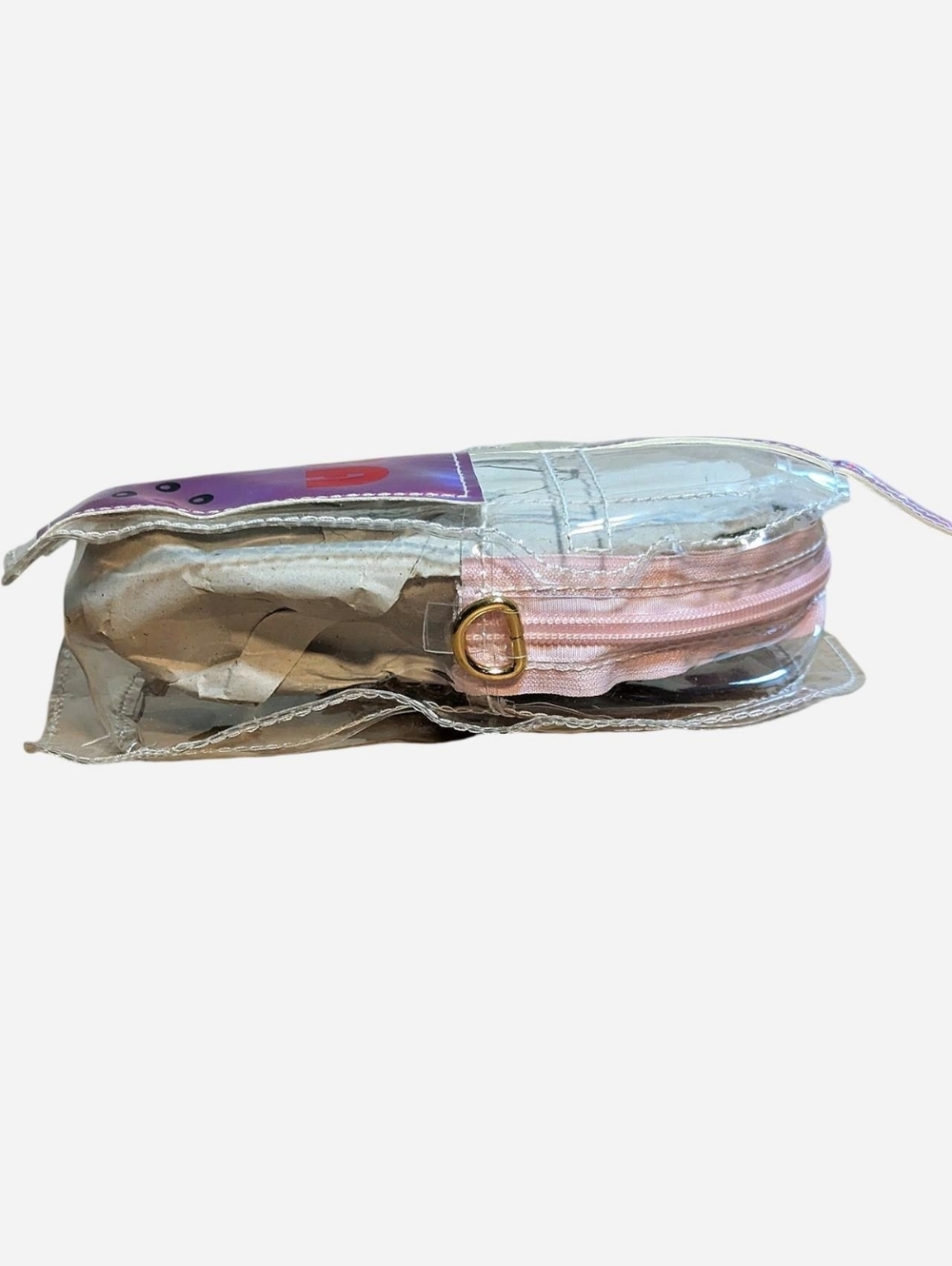 Pink Holographic Boba Bubble Tea Clear Crossbody Purse Iridescent Shoulder Bag - Picture 6 of 9